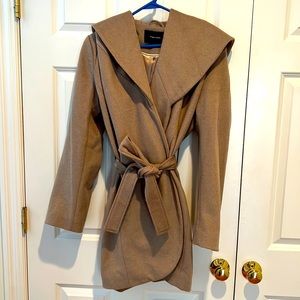 Cozy, chic Tahari wool wrap coat.